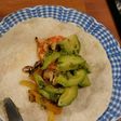 Burrito con langostino y aguacate con pesto
