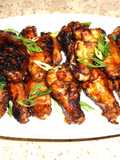 Alitas de pollo teriyaki asadas a la parrilla