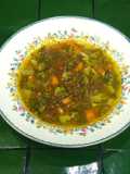 Sopa de brócoli con lentejas