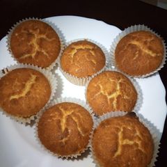 A picture of Blue berry cup cakes.