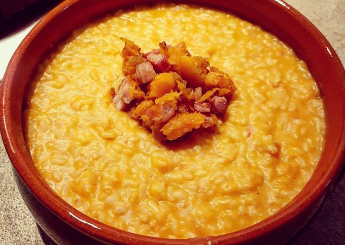Guida passo passo a Preparare Preferito Risotto zucca e pancetta affumicata