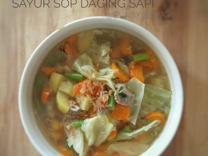 Langkah Mudah untuk Menyiapkan Resep Sayur sop daging sapi Anti Ribet, Sempurna