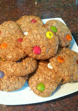 Foto principal de Galletas de avena, nutella y lacasitos