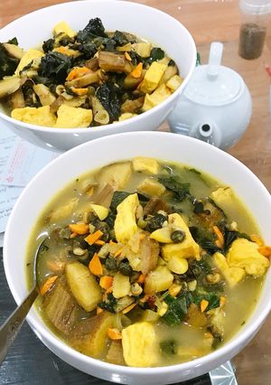 Hình của món Canh Ốc Nấu Chuối Đậu.
