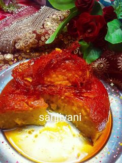 कस्टर्ड कैरेमल ब्रेड पुडिंग (custurd caremal bread pudding recipe in hindi) रेसिपी मुख्य फोटो