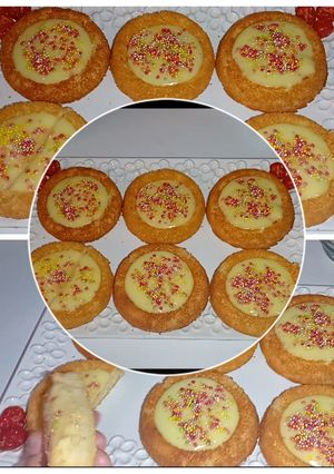 صورة لوصفة بسبوسة فردية بكريمة الليمون الحامض المنعشة 🍋