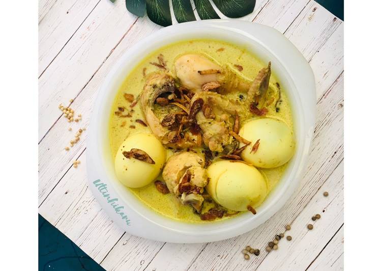 Resep 138. Opor Kuah Kuning Isi Telur, Tahu &amp; Ayam #CABEKU #Telur3in1, Enak Banget