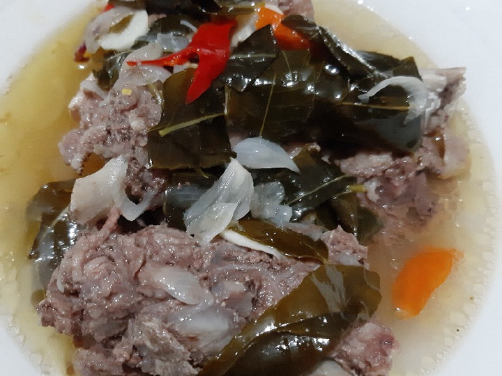 Standar Resep bikin Asem Asem Balungan Daun Kedondong  lezat