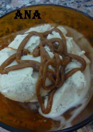 Una foto de Helado de banana casero