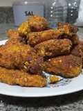 Pollo rebozado con kikos