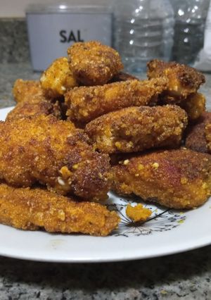 Una foto de Pollo rebozado con kikos