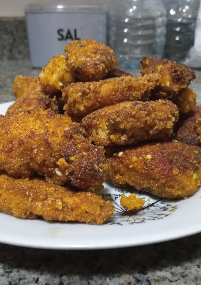 Una foto de Pollo rebozado con kikos