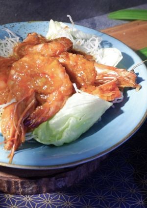 Foto resep Udang Sambal Kacang Tobanjan 海老チリソース
