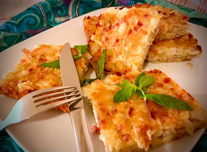 洋蔥蛋糕 (Zwiebelkuchen) - 簡易無派皮版 的食譜成品照片