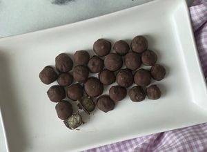 Una foto de Arándanos con chocolate vegano