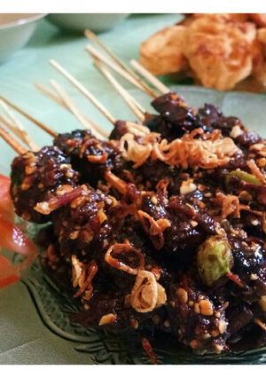 Foto resep Sate Daging Sapi Pete Bumbu Kacang