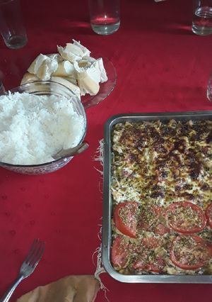 Una foto de Pastel de verdura y pollo al horno