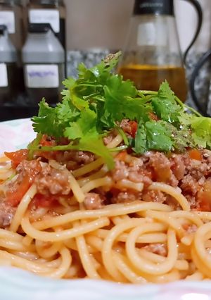 Hình của món Spaghetti bò bằm.