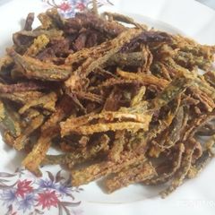 A picture of Kurkuri crispy bhindi masala.