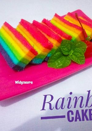Foto resep Rainbow cake(kukus)