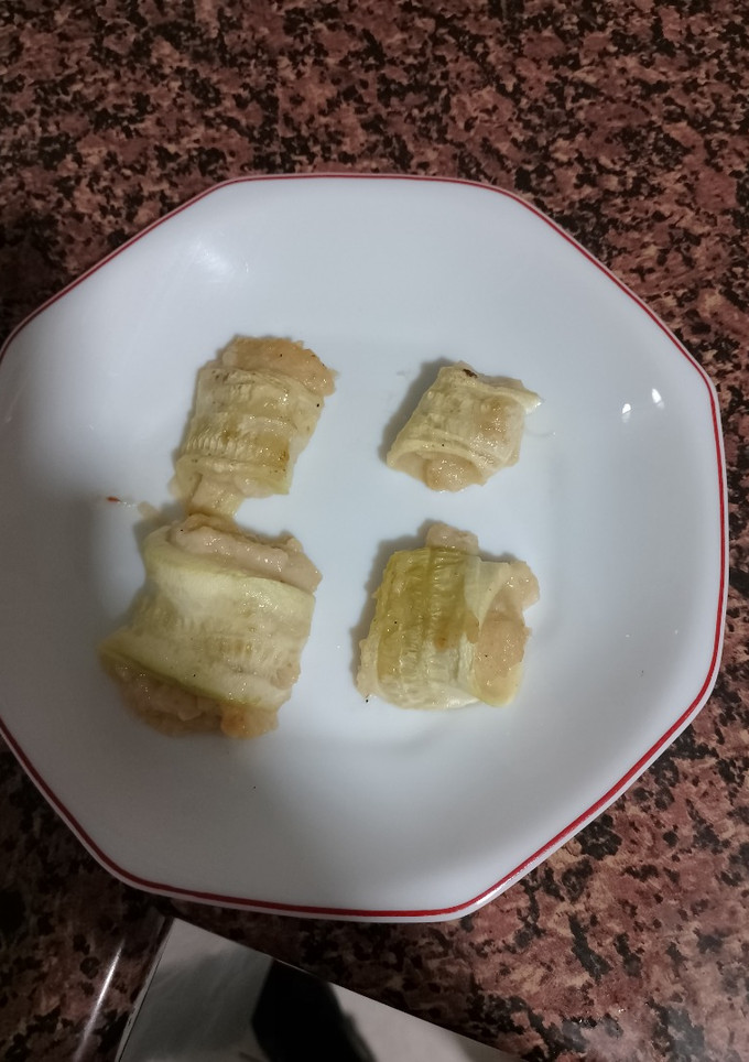 Una foto de Canelones de calabacín