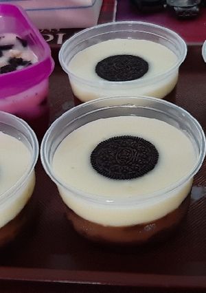 Foto resep Puding brownis capucino oreo with vla susu