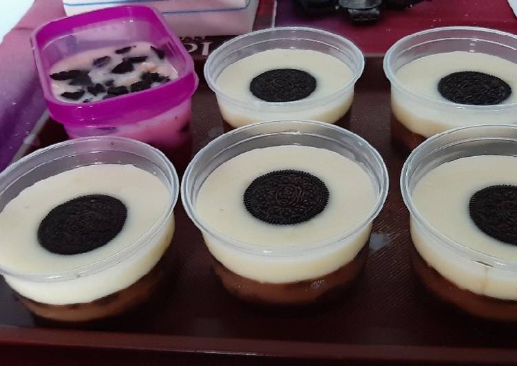 Puding brownis capucino oreo with vla susu