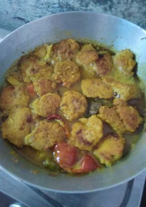 ছোলার ডালের বড়ার তরকারি (cholar daler borar tarkari recipe in Bengali) রেসিপির প্রধান ছবি
