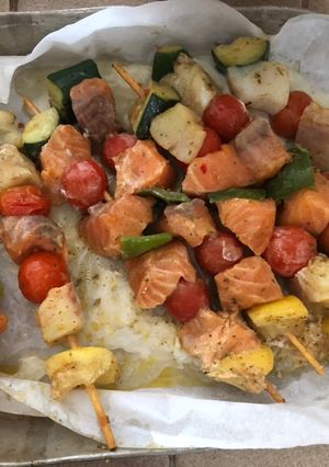 Une photo de Brochettes de poisson