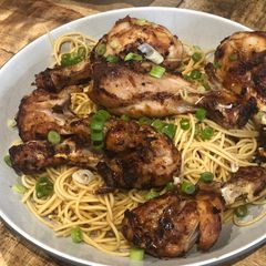 Miso glazed air fryer chicken drumsticks A picture of Miso glazed air fryer chicken drumsticks.