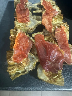 Una foto de Tulipanes de alcachofas con jamón