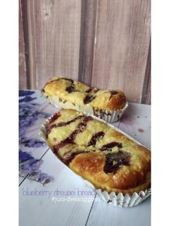 Foto resep Blueberry Streusel Bread //Roti Bluberry Crumble #Kamismanis