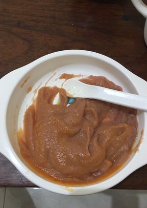 Foto resep MPASI 6M+ Bubur beras merah + wortel