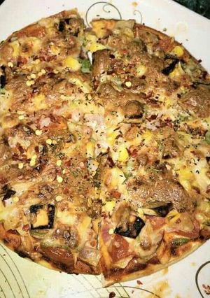 A picture of Mix veg pizza.