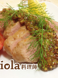 烤豬里肌佐芥末子醬 的食譜成品照片