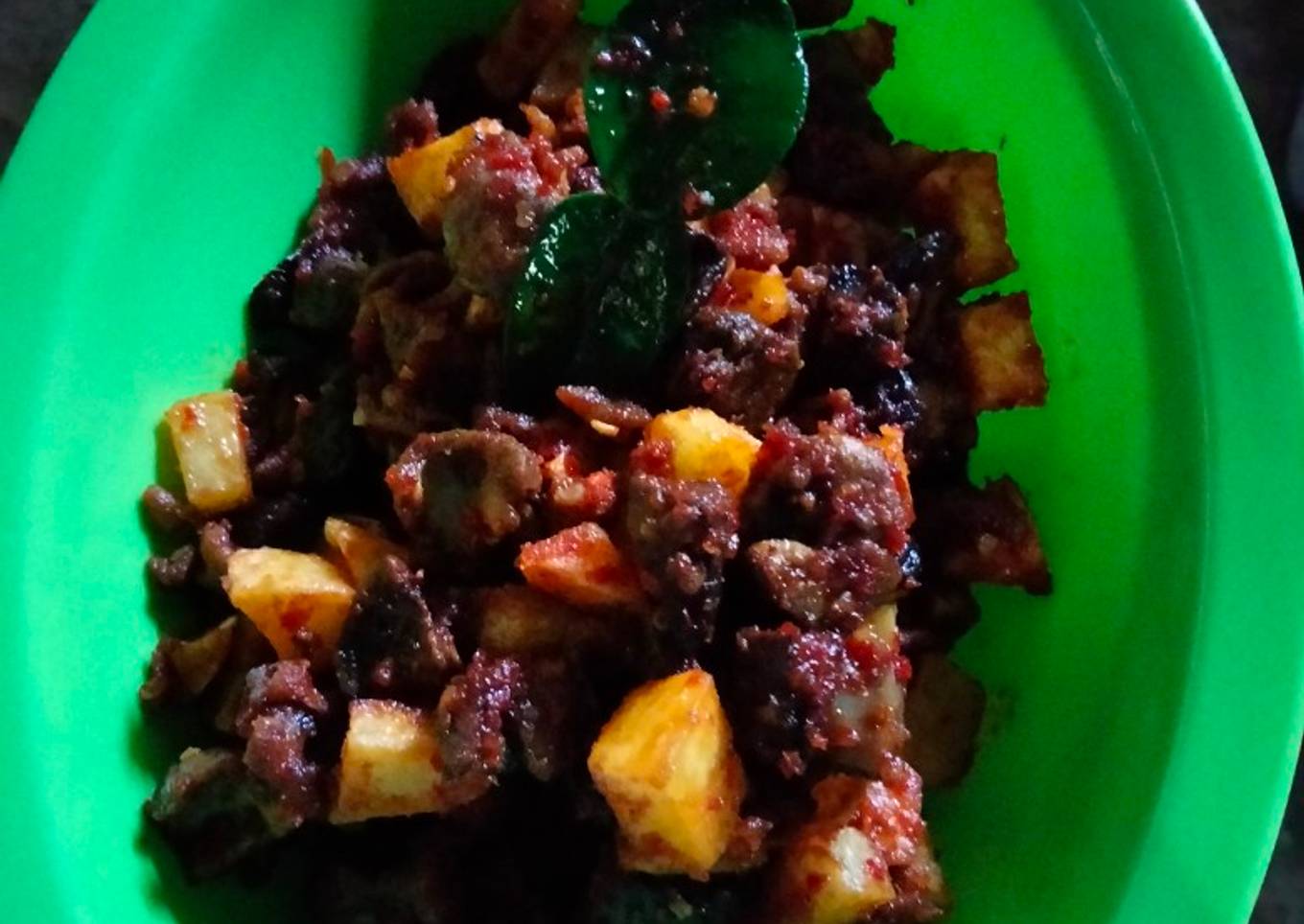 Sambal balado ampela kentang goreng