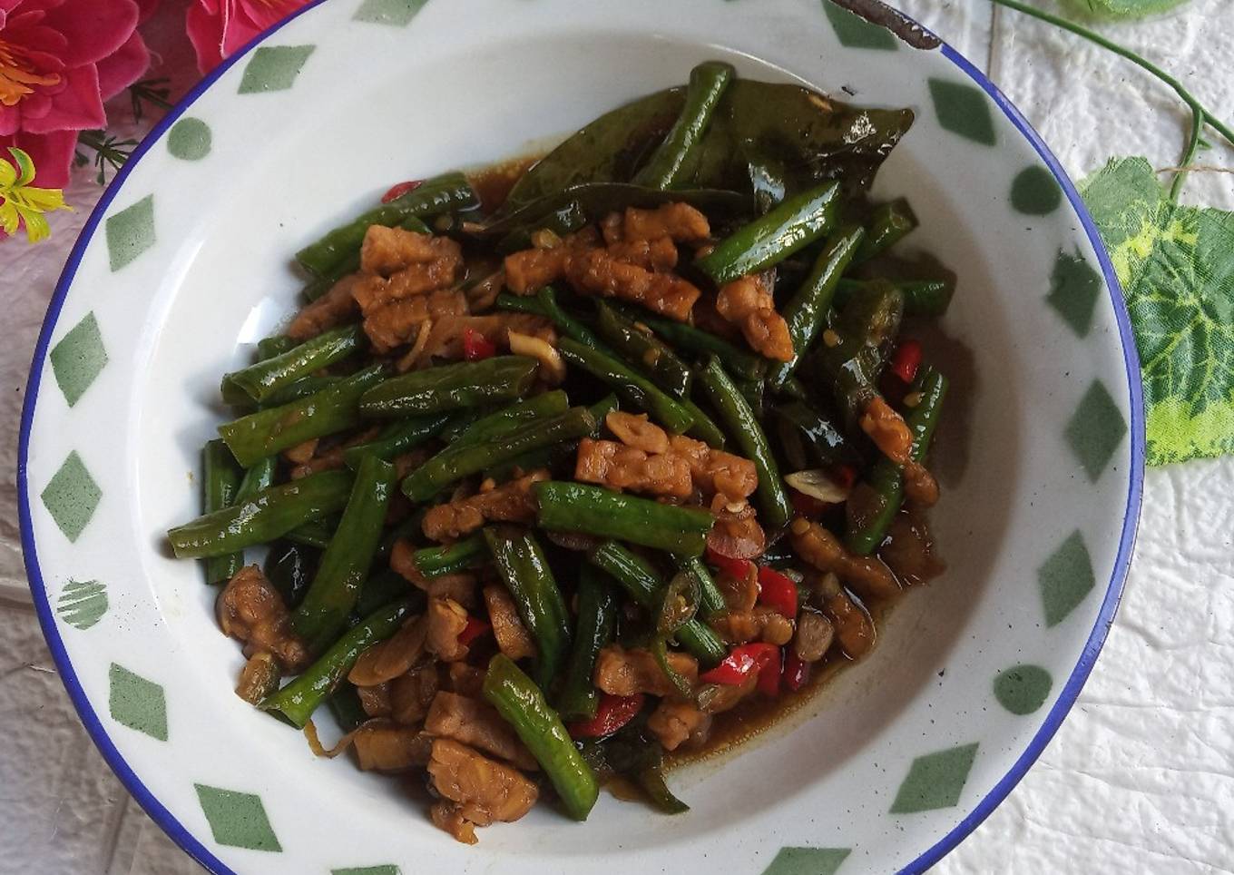 Tumis Tempe Kacang Panjang