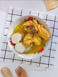 Foto resep Lontong Opor Ayam Tanpa Santan (Fiber Creme)