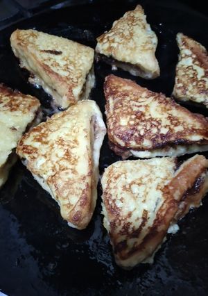 A picture of Chocolate filled french toast.