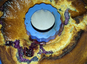 Una foto de Budín de arándanos y coco