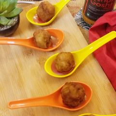 A picture of Chicken achari balls.