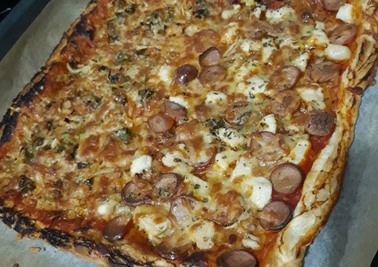 Pizza de 2 sabores en hojaldre