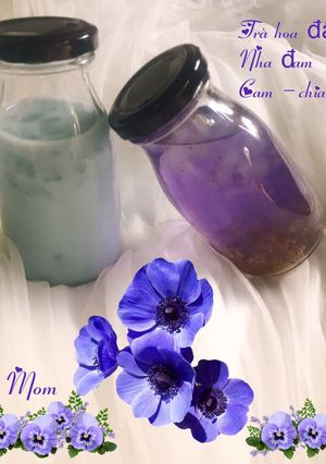 Hình của món Trà hoa đậu biếc nha đam(mix cam- chia).