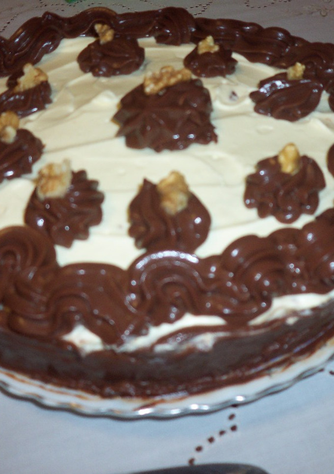Una foto de Tarta con aniversario chocolate, dulce de leche