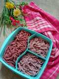 Beet root noodle (Mie telur ekstrak umbi bit)