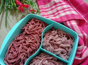Foto resep Beet root noodle (Mie telur ekstrak umbi bit)