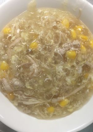 Hình của món Súp gà trân châu.