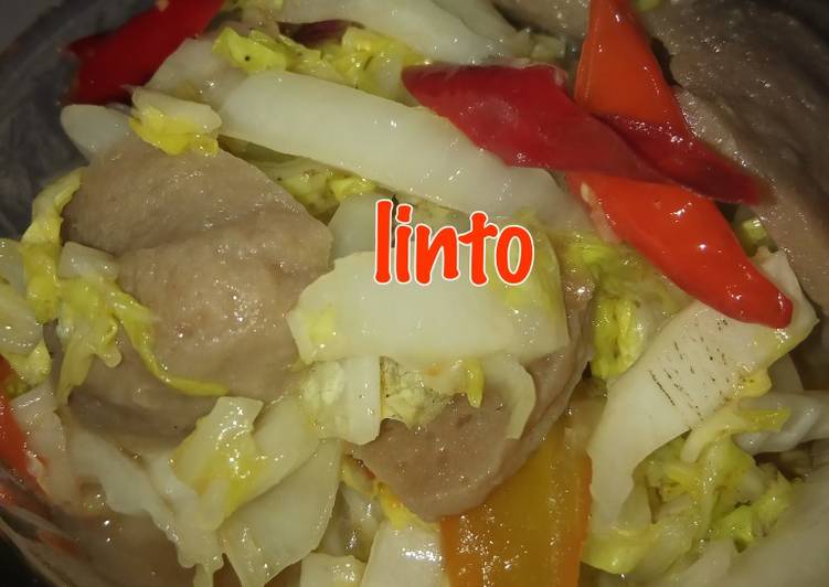 Anti Ribet, Buat Tumis sawi putih&amp;baso Bunda Pasti Bisa