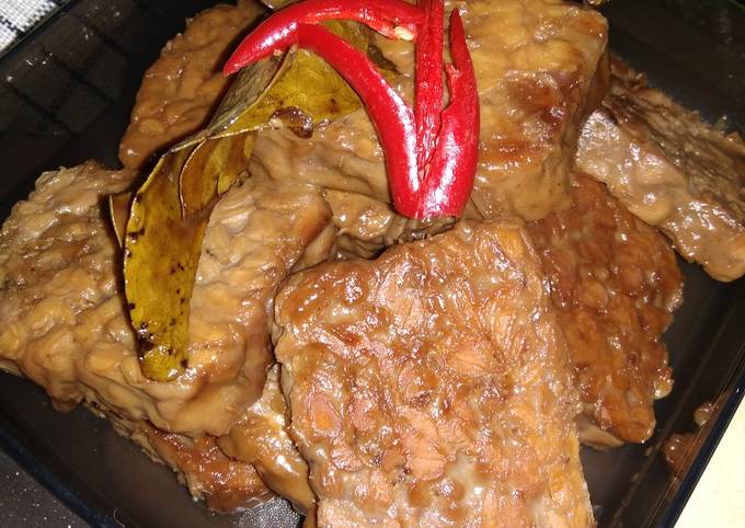 Resep Tempe bacem asam manis (recook), Lezat Sekali