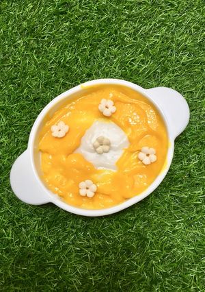 Foto resep Snack MPASI Bubur sumsum saus mangga